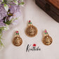 Trendy Multi Stone Temple Lakshmi Pendant Set PS18