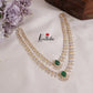 Trendy Sparking Double Layer CZ Necklace Set NC2136 (Available in 4 Colours)