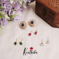 Elegant Sparking Flower Design Changeable Stone Ear Studs E433