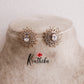 Elegant Sparking Flower Design Changeable Stone Ear Studs E433