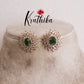 Elegant Sparking Flower Design Changeable Stone Ear Studs E433