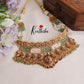 Luxury AD Floral Peacock Design Multi Stone Bridal Choker NC2112