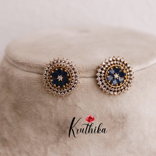Beautiful Sparkling Floral Radiance Changeable Ear Studs E432