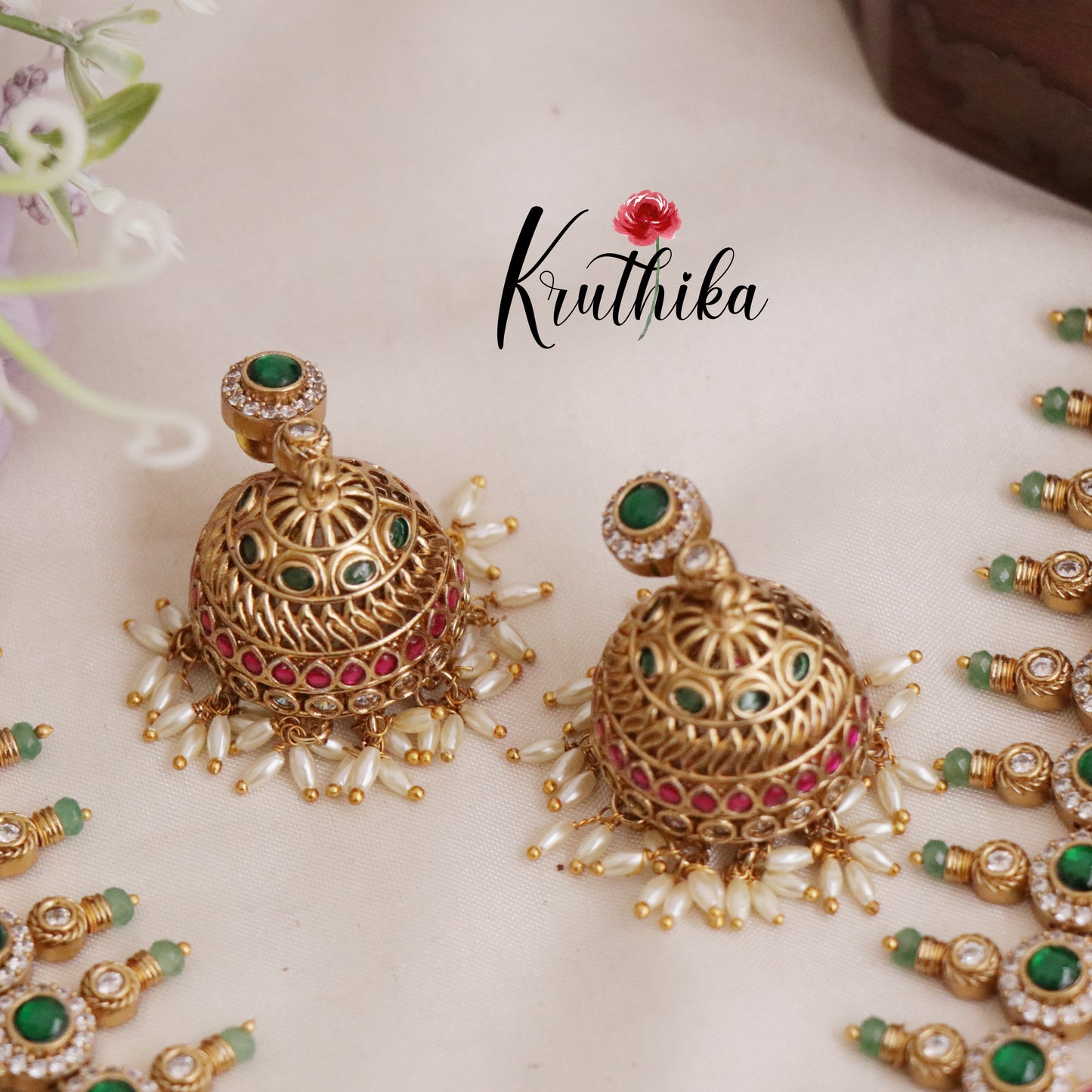 Premium Multi Stone Guttapusalu Bridal Set BS035