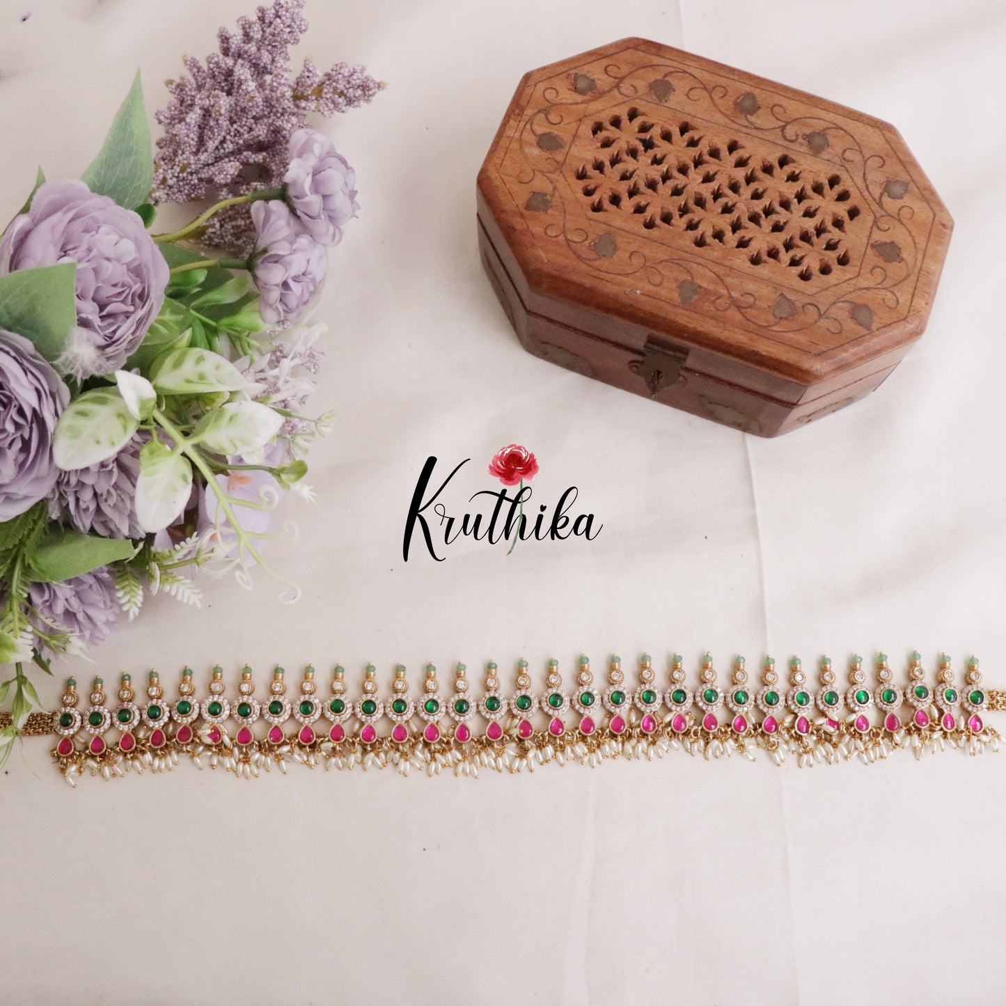 Premium Multi Stone Guttapusalu Bridal Set BS035