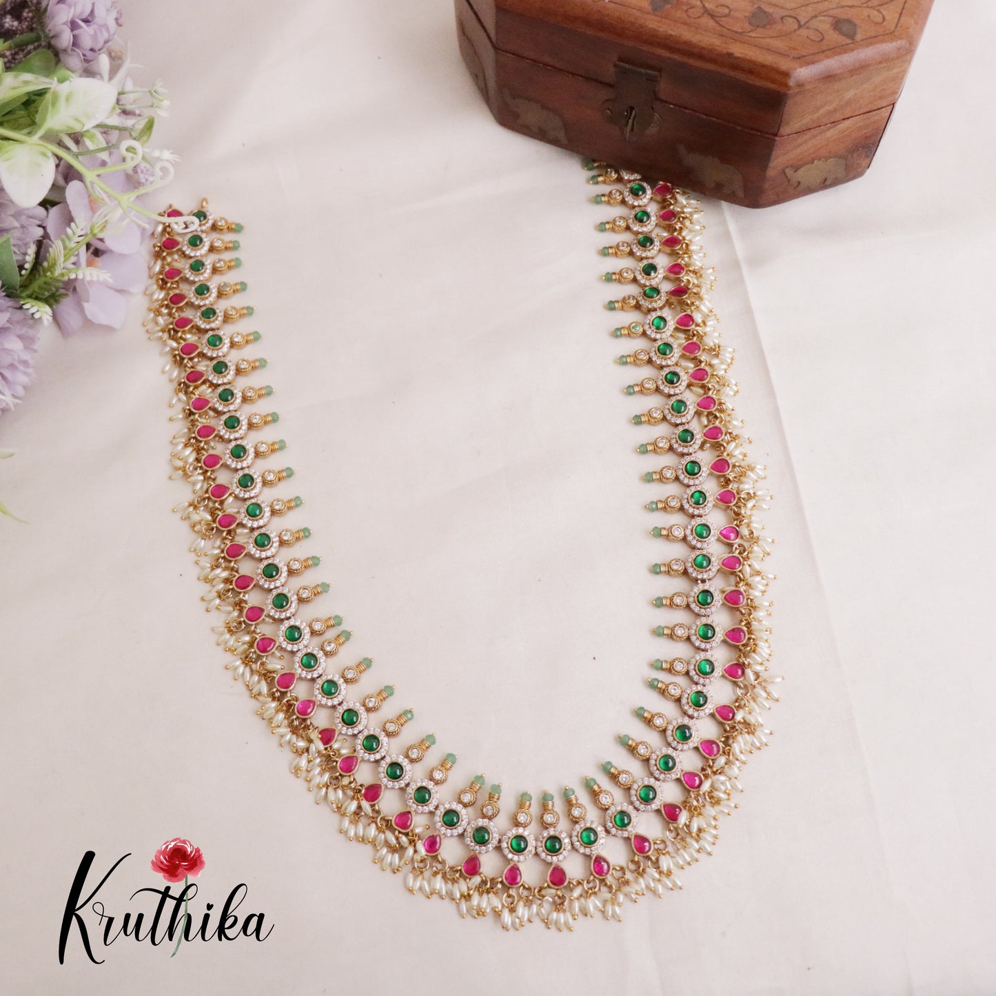 Premium Multi Stone Guttapusalu Bridal Set BS035