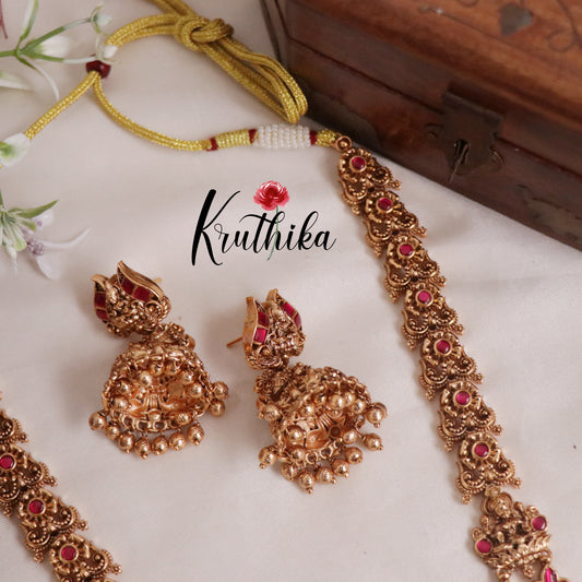 Grand Lakshmi Jadau Beads Haaram LH2000