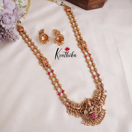 Royal Lakshmi Jadau golden Beads Haaram LH2002
