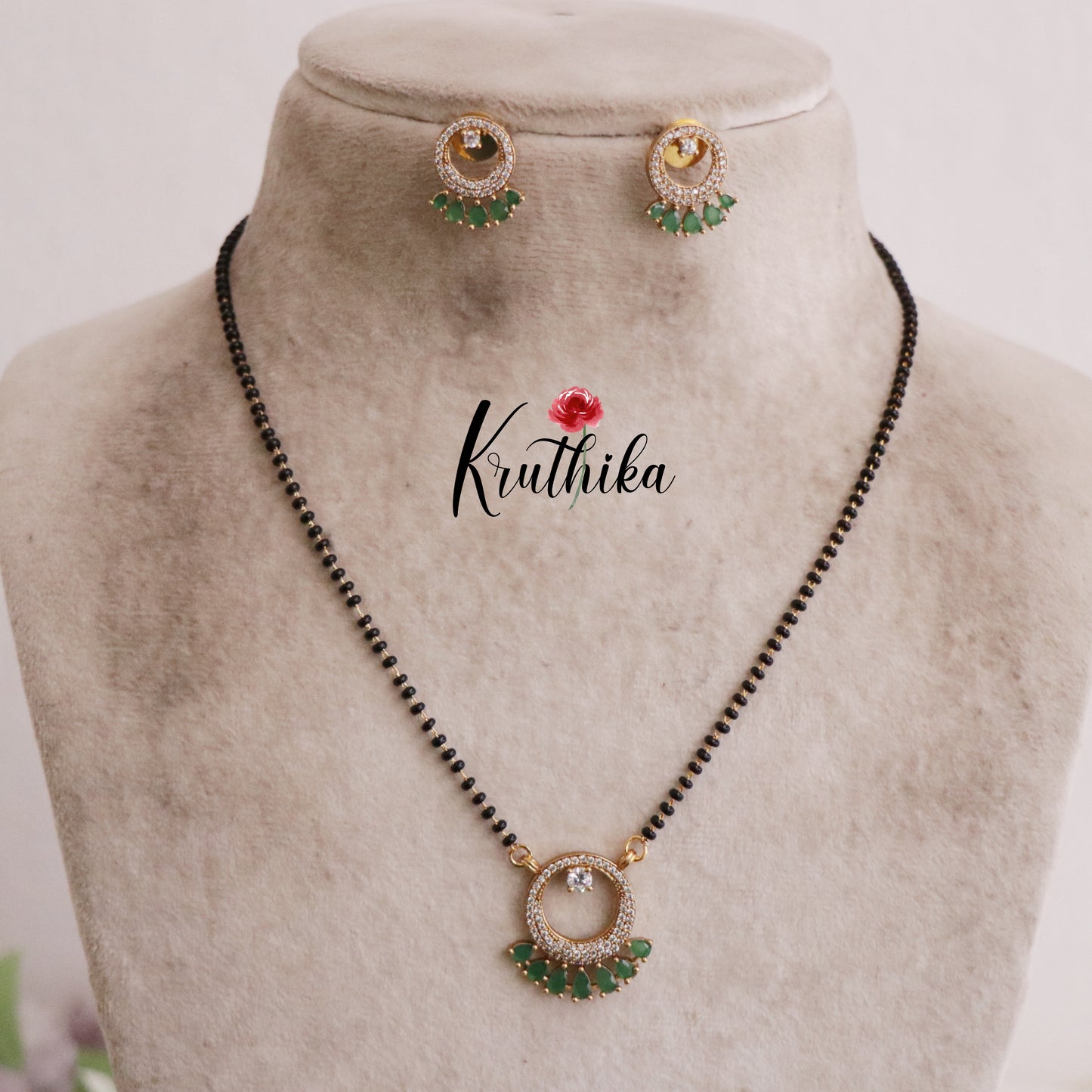 Elegant Mangalsutra with Earrings Set NC2097