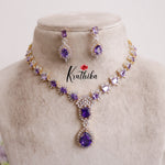 Royal Romance Duo CZ Necklace Set NC2139 (Available in 2 Colours)