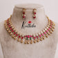 Gorgeous Lotus Design Kundan Jadau Neckalce Set NC2108 (Available in 4 Colours)