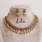 Gorgeous Lotus Design Kundan Jadau Neckalce Set NC2108 (Available in 4 Colours)