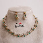 Beautiful American Diamond Wave Necklace NC2134 (Available in 3 Colours)