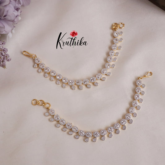 Beautiful CZ Sparking Dazzle Drops Earchains EC98