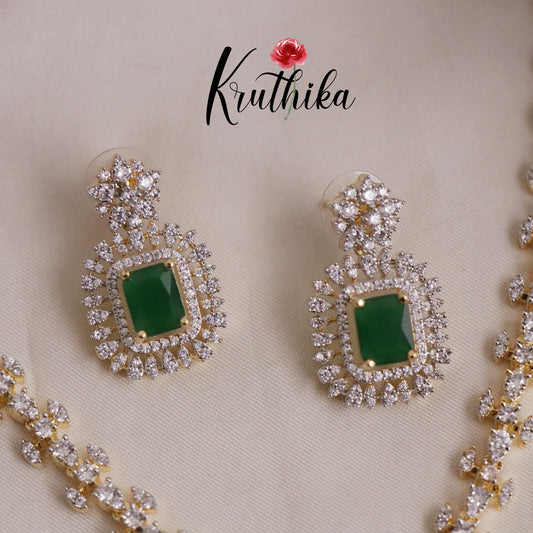 Elegant Sparkling Majesty CZ Necklace Set NC2081 (Available in 3 Colours)