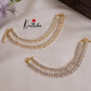 Elegant CZ Sparkle Lustre Drop Earchains EC99