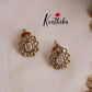 Beautiful Gold Plated Floral Kundan Stone Studded Necklace with Earrings NC2083 (Available in 3 Colours)