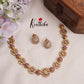 Beautiful Gold Plated Floral Kundan Stone Studded Necklace with Earrings NC2083 (Available in 3 Colours)