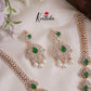 Trendy CZ Sparkling Floral Design with Pearl Drops NC2150(Available in 2 Colors)