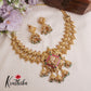 Grand Elephant Antique Jadau Necklace and Jhumka Drops NC2086