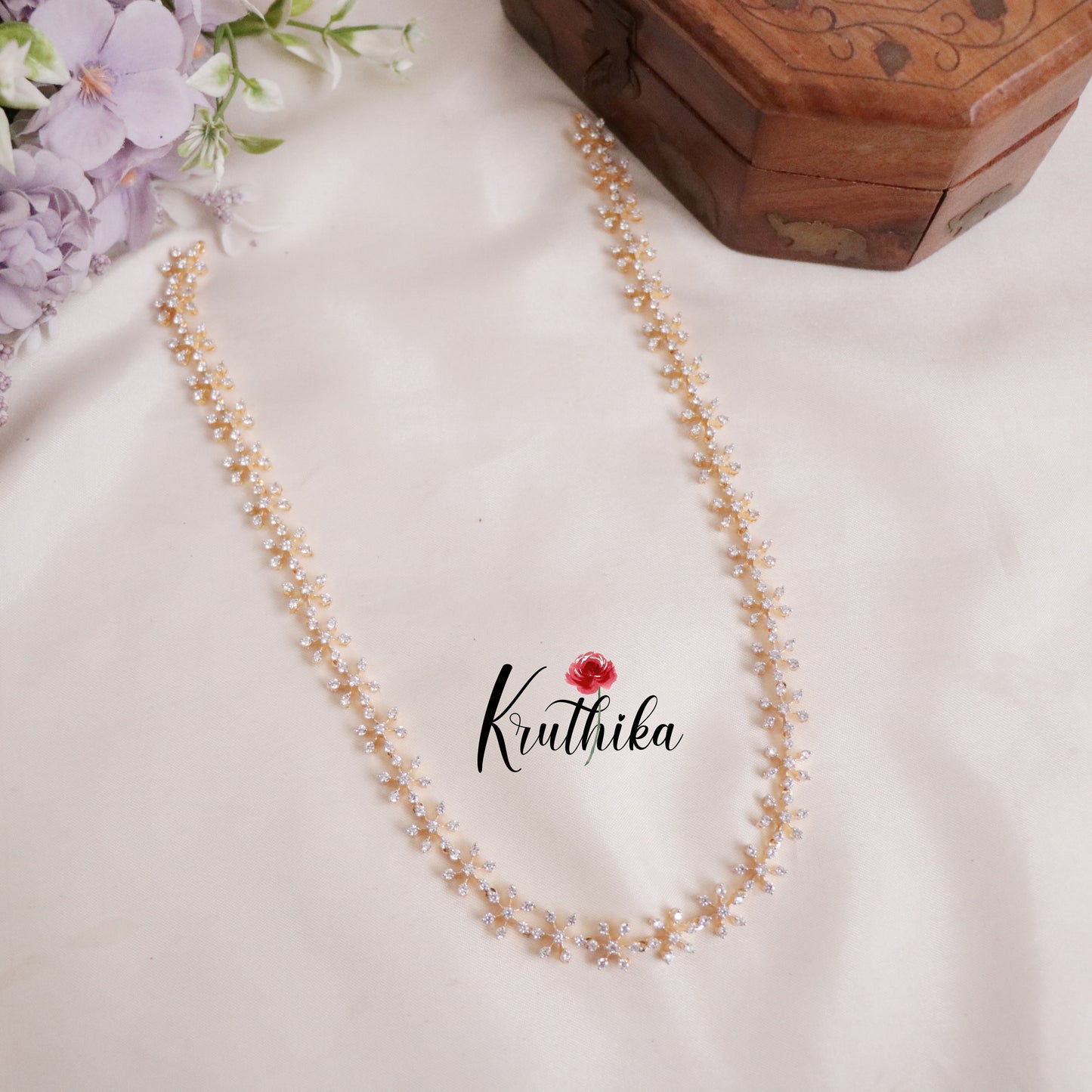 Beautiful CZ Sparking Floral Design Haaram LH1925