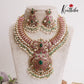 Royal Bridal Jadau Peacock Jadau Necklace with Geen Beads NC2088