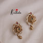 Beautiful Peacock Emerald Ruby Floral Necklace NC2085