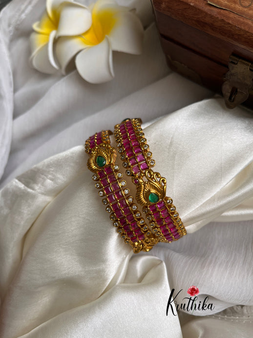 Ruby peacock Bangles B141