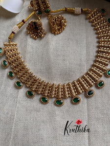 Antique Necklace with Green Stones NC1161