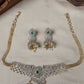 Simple Gold finish CZ choker NC951