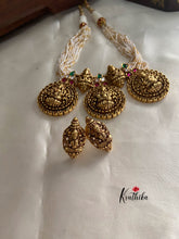 Jadau pearls choker with Lakshmi Devi pendants NC844