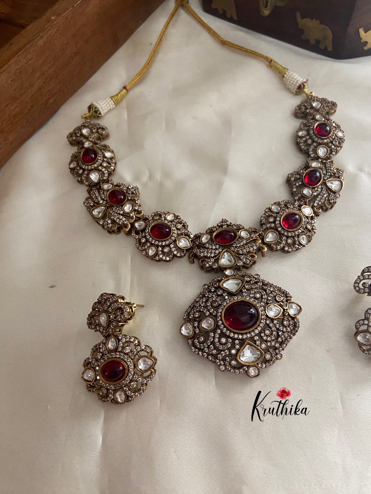 Victorian CZ necklace (colors available) NC801