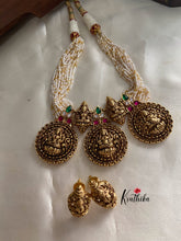 Jadau pearls choker with Lakshmi Devi pendants NC844