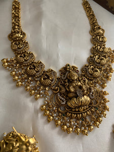 Antique Lakshmi peacock necklace NC859