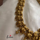 Premium polish Lakshmi Devi peacock green bead drops Haaram LH380