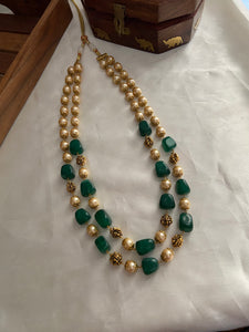 Two lines pearls beads maala LH402