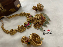 Premium Jadau Lakshmi Devi pastel beads pipe necklace NC810