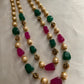 Two lines pearls beads maala LH402