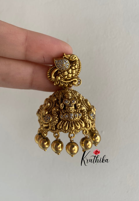 Premium Lakshmi peacock jhumkas E239