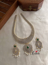 Gold alike AD emerald haaram LH444