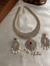Gold alike AD Ruby haaram LH445
