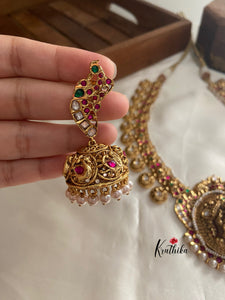 Antique light weight Lakshmi Jadau necklace NC839