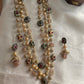 3 lines beads Haaram with earrings LH446 (colors available)