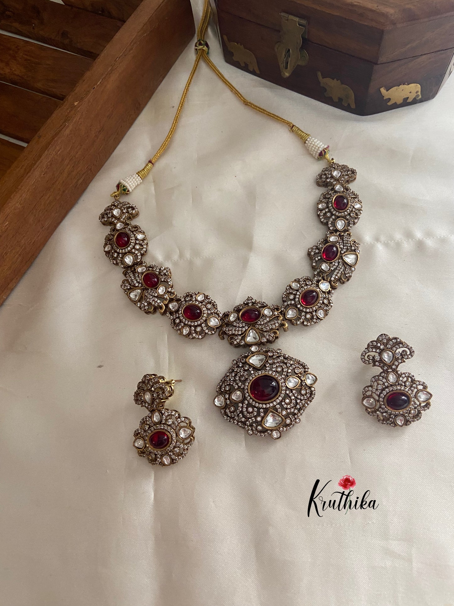 Victorian CZ necklace (colors available) NC801