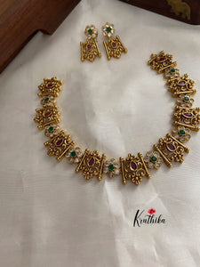 Simple AD flower necklace NC873