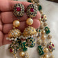 3 lines beads Haaram with earrings LH446 (colors available)