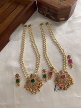 Pearls maala with AD square pendant NC876