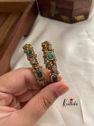 Emerald peacock bangles B101