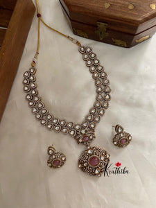 Victorian polish CZ necklace NC806