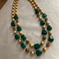 Two lines pearls beads maala LH402